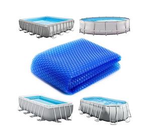 Linxor - Bâche à Bulles Ronde, Ovale, carrée ou Rectangle pour Piscine intex ou Autre - 180 microns - Bleu - Plusieurs Tailles Disponibles - 3,10 x 3,66 m Ovale