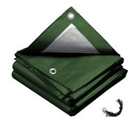 Linxor - Bâche de Protection extérieure Universelle imperméable réversible avec œillets - 150g - Gris et Vert - 4 x 8 m