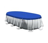 Linxor - Bâche de Protection réversible 4 Saisons pour Piscine Hors Sol - 150 GSM - Bleu et Gris - Plusieurs Formes et Tailles