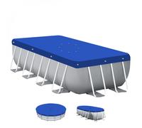 Linxor - Bâche de protection réversible 4 saisons pour piscine hors sol - Rectangle 2 x 4 m - 150 gsm - Bleu et gris