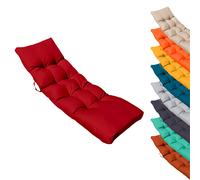 Linxor - Coussin matelassé pour bain de soleil, transat - 185 x 60 cm - Plusieurs coloris