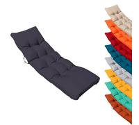 Linxor - Coussin matelassé pour Bain de Soleil, transat - 185 x 60 cm - Plusieurs Coloris