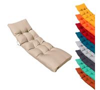 Linxor - Coussin matelassé pour Bain de Soleil, transat - 185 x 60 cm - Plusieurs Coloris