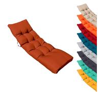 Linxor - Coussin matelassé pour Bain de Soleil, transat - 185 x 60 cm - Plusieurs Coloris