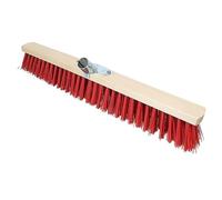 Linxor France ® Balai cantonnier en Bois - 60 cm - Rouge - Norme CE