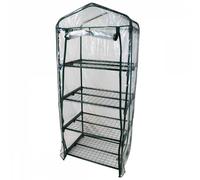 Linxor France ® Serre de jardin 4 étagères 69 x 49 x 160 cm transparente en plastique PVC