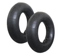 Linxor - Lot de 2 chambres à air valve coudée pour diable, chariot, tondeuse ou autre - 3.00/3.50-4