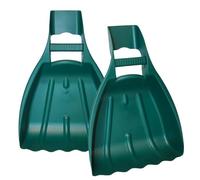 Linxor - Lot de 2 pelles de Jardinage, ramasses Feuilles avec poignée en polypropylène - 49 x 33 cm - Vert