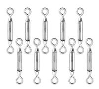 Linxor - Lot de 10 tendeurs de fil réglables en acier inoxydable - Double oeillets - M4