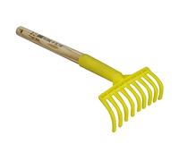 Linxor - Peigne, râteau à olives 9 dents avec manche en bois 40 cm - Jaune