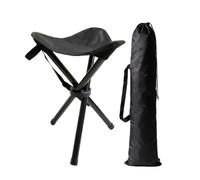 Linxor - Tabouret de pêche Pliable, siège de Camping, de Plage Portable avec Sac de Transport - Noir