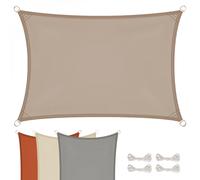 Linxor - Voile d'ombrage rectangulaire pour terrasse, Jardin, Toile imperméable et résistant UV - Plusieurs Tailles et Coloris