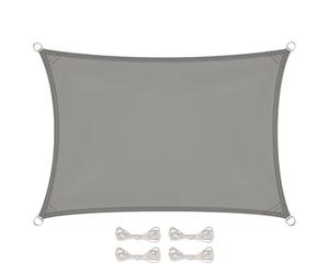 Linxor - Voile d'ombrage rectangulaire pour terrasse, Jardin, Toile imperméable et résistant UV - Plusieurs Tailles et Coloris