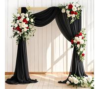 LINXTAR Tissu drapé en mousseline de soie transparente pour cabine photo, fête prénuptiale, fête prénatale, église, nouveau-né, photographie, baptême, fête en plein air