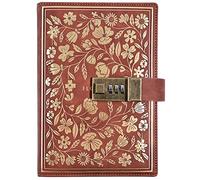 LinYesh Agenda en Cuir Avec Serrure à Combinaison, Organisateurs de Planificateur Personnel D'agenda de Serrure Vintage, Livre de Journal Intime Pour Hommes Femmes Fille Garçon