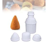 LINYIJOY Kit de moules à boulettes de riz DIY 3 en 1 - Multi-usages - Moule à arancini - Moule à onigiri - Moule à sushi - Pour boulettes de riz (cylindre + cône + rond) - Blanc