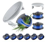 linyingdian 6pcs bobine de tondeuse à gazon pour Ryobi One 18V 24V 40V, * Ø1.65cm * 3.3m de longueur AC14RL3A remplacement du taille-bordures (9 Fil Coupe Bordure,2 Couvercle)