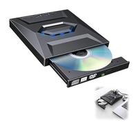 Linyuant Lecteur Blu-ray externe portable BD/DVD/CD graveur lecteur avec hub USB et lecteur de carte SD/TF avec 3 ports USB Hub et lecteurs de cartes SD/TF, lecteur optique Blu-ray 6X pour ordinateur