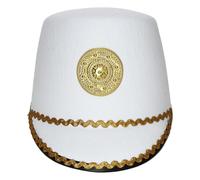 Linyuir Accessoire Costume Pour Uniforme Major Ruban Casque Dorchestre Militaire Jouet Luxe Blanc Taille unique