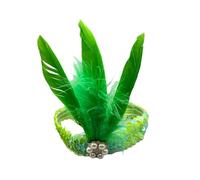 Linyuir Bandeau Plumes Pour Femme Bandeau Perles Pour Femme Bijoux Tête Pour Vert clair A Taille unique