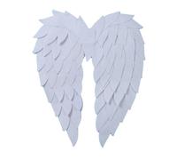 Linyuir Costumes Fête Dhalloween Avec Ailes Danges En Plumes Pour Adultes Et Enfants Blanc 55x40cm Taille unique