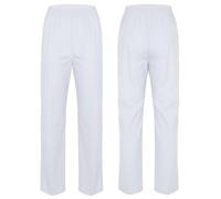 Linyuir Femmes Pantalons Longs Chirurg Médecin Infirmière Uniformes Pantalons De Clinique Vêtements Professionnels Médicaux Blanc M