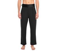 Linyuir Heren Trousseaux Danse en Velours pour Salsa Tango Rumba Et Jazz Taille Réglable Taille S XL pour Les Concours Et Performances Danse Salon Noir XXL