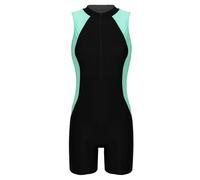 Linyuir Women Sporty Hydrasuit Maillot De Bain Une Pièce Ventre Plat Maillot De Bain avec Jambe Figure Optimizer Maillot De Bain Élégant Qui Affine La Silhouette Vert Menthe 3XL