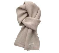 LINYUMEILL 100% Pure Wool Scarf~Wool Camel Beige Warm Knitted Scarf With Men'S And Women'S Neck,Beige