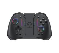 LinYuvo KS42 Joy-pad sans fil météore avec 8 lumières RVB couleur pour Switch/Lite/OLED, avec Programmable, Turbo et Vibration BLANC