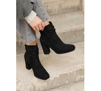 Linzi Bottes Linzi Mila en faux daim froncé à talons carrés