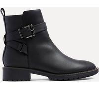 Linzi Linzi Black Buckle Detail Ankle Watson Boots