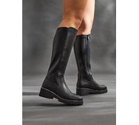 Linzi Linzi Black Gravity Stretch High Leg Wedge Boots