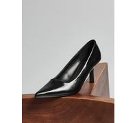 Linzi Linzi Black PU Kat Closed Court Stiletto Heels Black Pu 7 EU 40