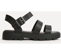 Linzi Linzi Black Tayla Wide Fit Gladiator Style Two Strap Sandals
