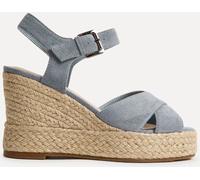 Linzi Linzi Blue Noa Crossover Platform Wedge Sandals