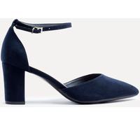 Linzi Linzi Blue Wide Fit Davina Wide Fit Closed Back Court Block Shoes Blue EU 37 (UK 4)