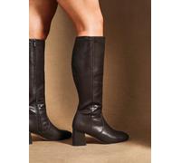Linzi Linzi Brown Fable Wide Fit Block Heeled High Leg Boots