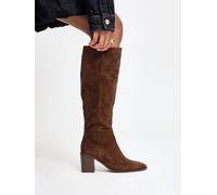 Linzi Linzi Brown Levine Block Heeled High Leg Boots