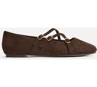 Linzi Linzi Brown Matrix Mary Jane Flats With Triple Straps Brown EU 36 (UK 3)