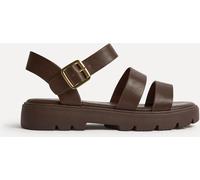 Linzi Linzi Brown Tayla Wide Fit Gladiator Style Two Strap Sandals