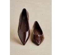 Linzi Linzi Brown Wide Fit Compete Pointed Toe Ballet Flat Shoes Brown eu41