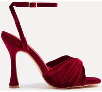 Linzi Linzi Burgundy Red Emery Velvet Stiletto Heeled Sandals