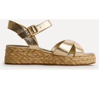 Linzi Linzi Gold Magnolia Crossover Flatform Sandals