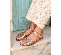 Linzi Linzi Gold Twirl Cut Out Front Strap Sandals