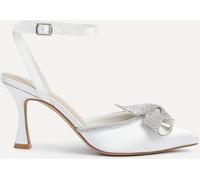 Linzi Linzi Ivory Bridal Angela Satin Diamante Bow Detail Court Heels Ivory EU 39 (UK 6)