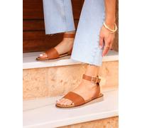 Linzi Linzi Light Brown Nora Two Part Flat Sandals