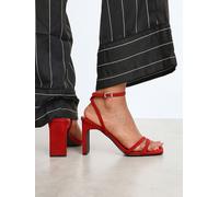 Linzi Linzi Red Gesture Strappy Block Heel Sandals