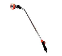 LINZI Pistolet d'Arrosage Jardin, 8 Modes Réglables, Manche Extra Long, Acier Inoxydable et Plastique ABS, Noir