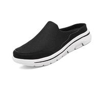 LinZong Men's Comfort Breathable Support Sports Sandals,Unisex House Slippers,Platform Mesh Orthopedic Slip On Walking Shoes (Black, 42)
